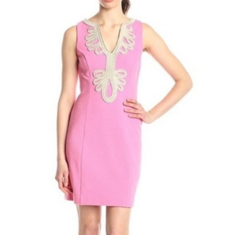 Lilly Pulitzer 91526 Women's Janice Shift in Hotty Pink Sleeveless Dress Size XS